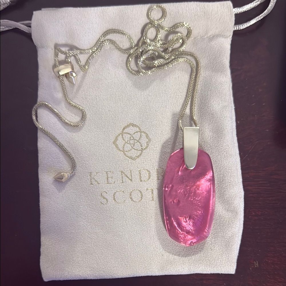 Kendra Scott Fuchsia Pendant Necklace